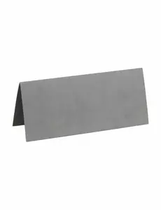 10 Marque-places rectangulaires argentés 3 x 7 cm