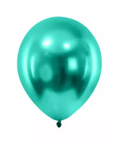 12 Ballons métallisés verts foncés 28 cm