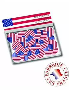 150 confettis de table drapeau USA