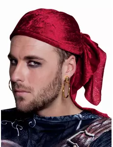 2 Boucles d'oreilles dorées pirate adulte