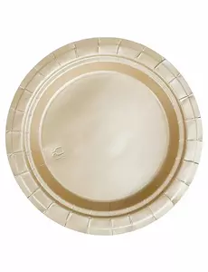 20 Petites assiettes en carton doré mat 18 cm