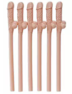 6 Pailles coquines zizi