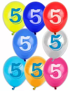 10 ballonnen cijfer 5