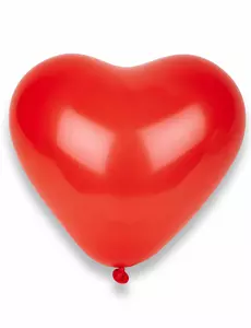 8 Ballons cœurs rouges 33 x 32 cm