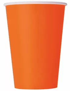 8 Gobelets en carton orange 210 ml