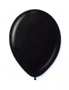 12 zwarte ballonnen van 28 cm