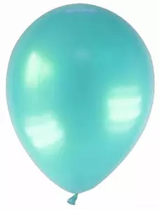 12 gemetalliseerde turkooizen ballonnen