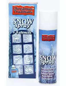 Bombe spray neige avec pochoirs Noël