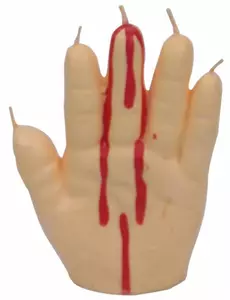 kaars met bloedend hand