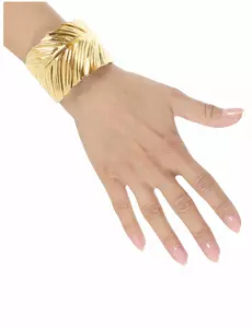 Goudkleurige bladeren armband voor volwassenen