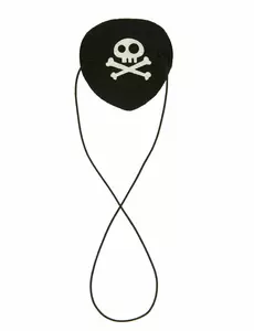 Piraten ooglapje met doodskop voor volwassenen