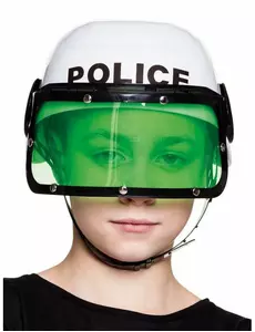 Witte kinderpolitiehelm