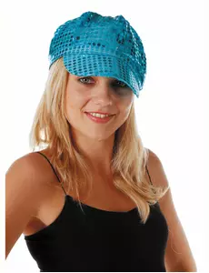 Turquoise discopet voor volwassenen
