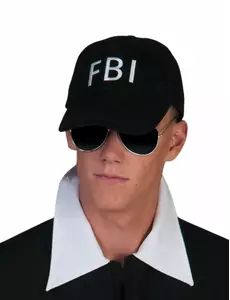 Casquette FBI noire adulte