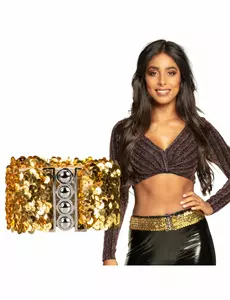 Gouden riem met pailletten voor volwassenen