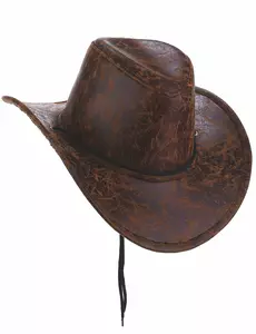Cowboy hoed nep leer voor volwassenen