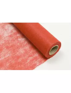 Chemin de table intissé rouge 29 cm x 10 m