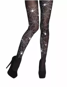 Witte spinnenweb panty voor vrouwen