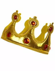 Soepele goudkleurige kroon voor volwassenen