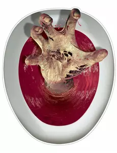 Zombiehand wc bril sticker