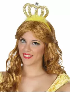 Goudkleurige prinses tiara voor volwassenen
