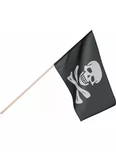 Drapeau de pirate  sur tige 45 x 30 cm