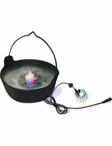 Rook en LED verlichting voor Halloween ketel