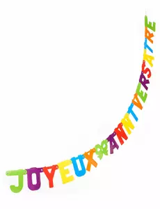 Guirlande Joyeux anniversaire découpée colorée
