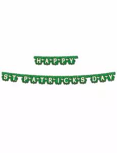 Guirlande Happy St. Patrick's Day verte 2 m