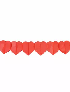 Guirlande papier coeurs rouges 4 m