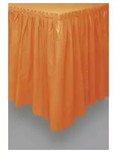 Oranje plastic tafelrok