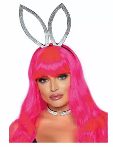 Kit accessoires lapin argentées adulte