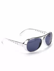Lunettes rondes argent plastique adulte