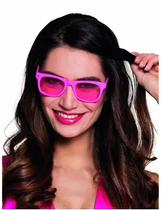 Fluo roze bril voor volwassenen