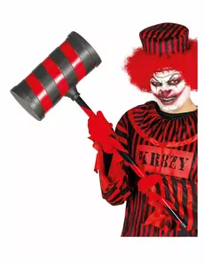 Marteau clown tueur rouge et noir adulte 79 cm