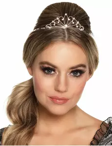 Zilverkleurige mini kroon voor vrouwen