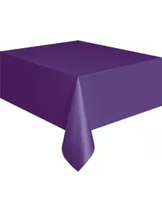 Paars plastic tafelkleed