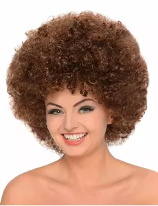 Perruque afro chatain femme