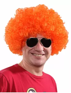 Perruque clown orange standard adulte