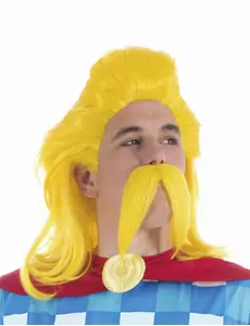 Perruque et moustache Assurancetourix™ - Astérix et Obélix™