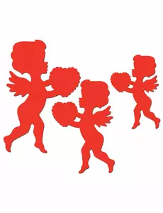 6 rode cupido decoraties