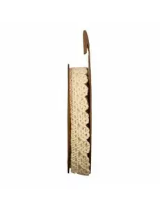 Ruban tissu adhésif dentelle ivoire 10 mm x 2 m