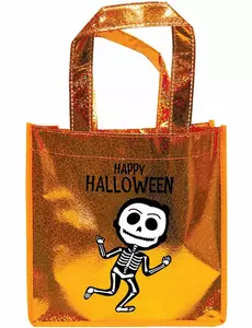 Sac à paillettes orange squelette