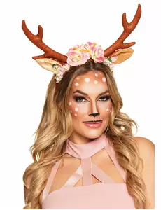 Serre-tête fleuri cerf femme