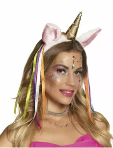 Serre-tête licorne avec bandes flashy femme
