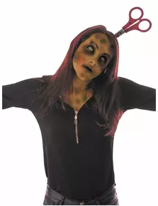 Serre-tête ciseaux ensanglantés adulte Halloween