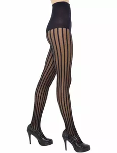 Collants rayures noires femme