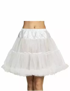 Jupon mi-long blanc femme