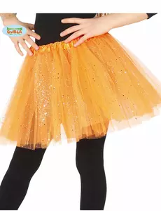 Oranje tutu met glitters voor meisjes