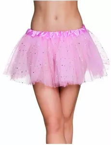 Roze glitter tutu voor vrouwen